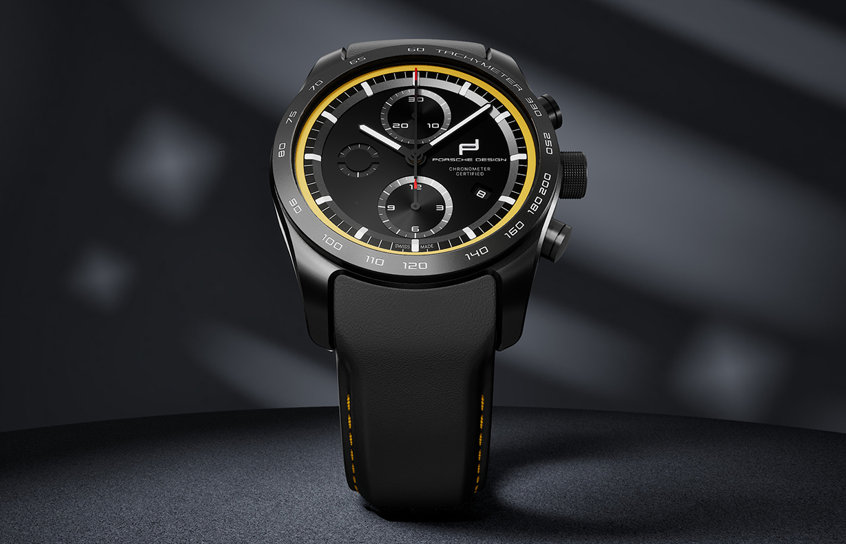 PORSCHE DESIGN クォーツウォッチ 腕時計 ブラック PORSCHE DESIGN Custom Watch - Leather Band : Suncoast